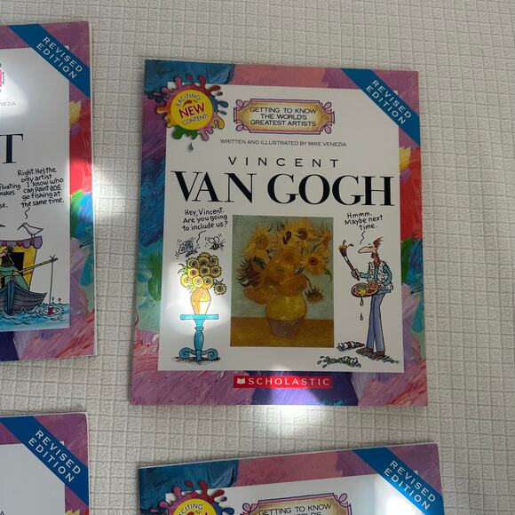 Scholastic Artists Books Set of 6 Warhol Monet Van Gogh Cassat Pollock Bernstein - Picture 6 of 9